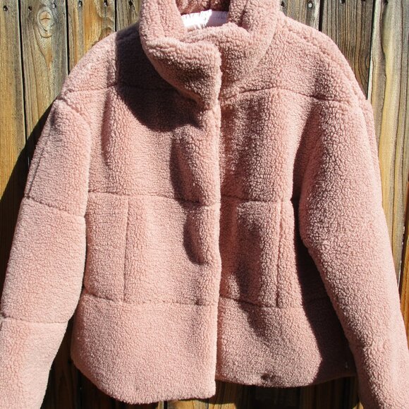 LEVI'S Sherpa Fleece Short Teddy Jacket Size L NEW - Picture 7 of 11